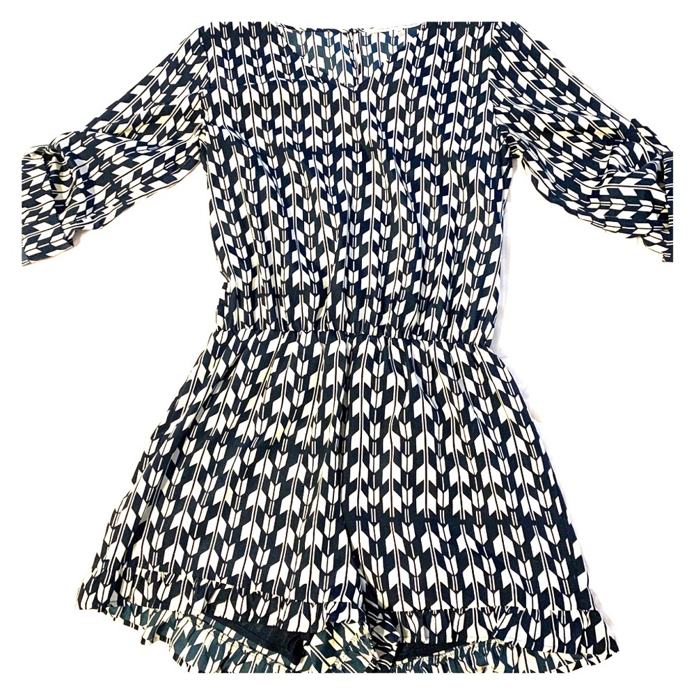 Navy/white Boutique Romper